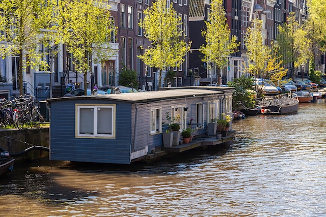 Houseboat on a canal