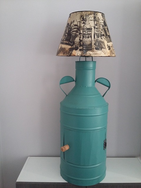 A quirky, upcycled lamp