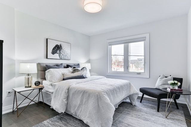 Bedroom with gray palette